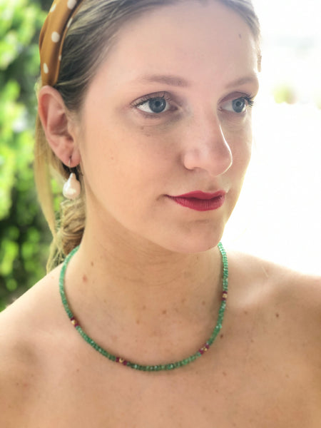 Columbian Emerald Bead Necklace